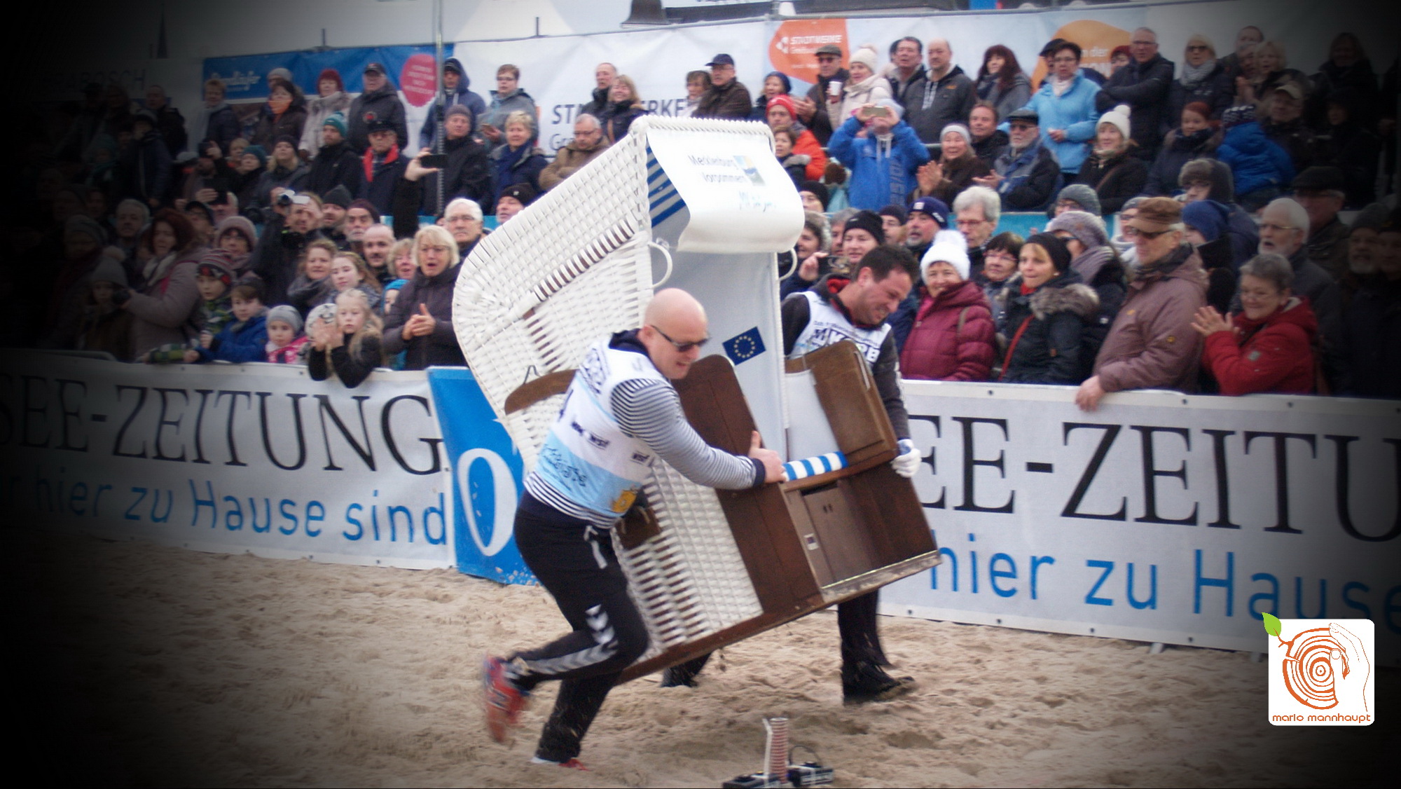 Weltmeisterschft im Strandkorbsprint im Ostseebad Ahlbeck auf der Insel Usedom 